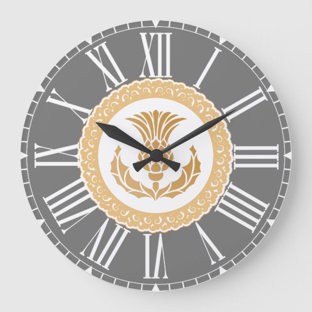 Scottish Thistle Large Clock (Front)