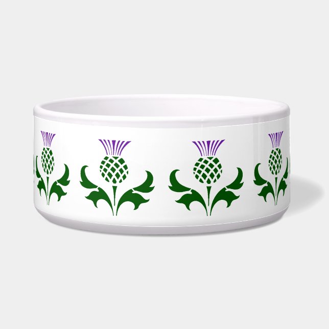 Scottish Thistle Pet Bowl (Front)