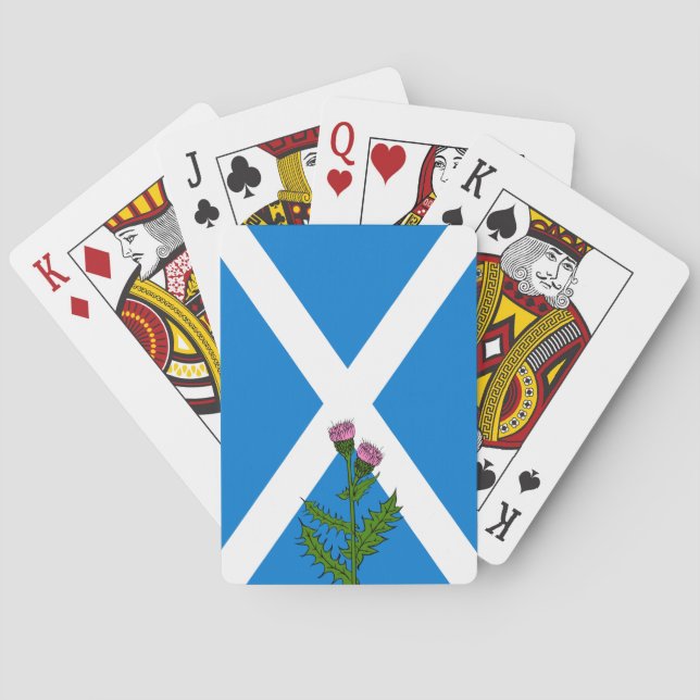 Scottish thistle poker cards (Back)