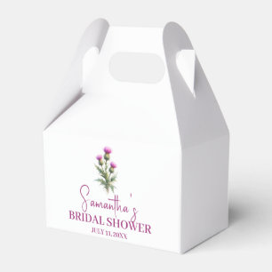 Scottish Thistle Purple Floral Bridal Shower Favor Boxes