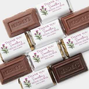 Scottish Thistle Purple Floral Bridal Shower Hershey's Miniatures