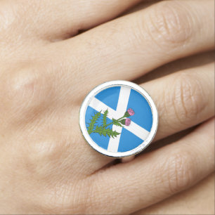 Scottish thistle ring