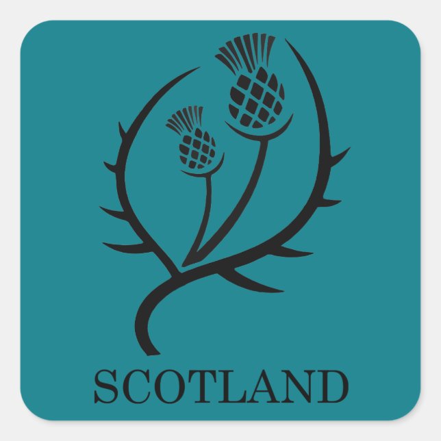 Scottish Thistle Scotland Travel Gift Square Sticker (Front)