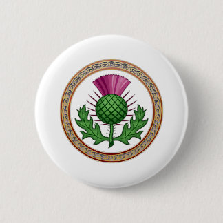 Scottish Thistle Symbol Badge Button