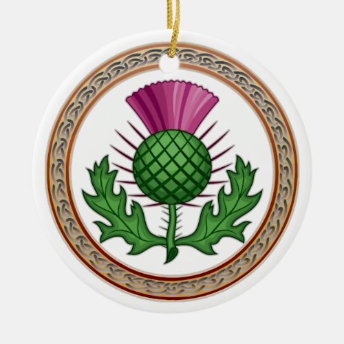 Scottish Thistle Symbol Badge Ceramic Ornament