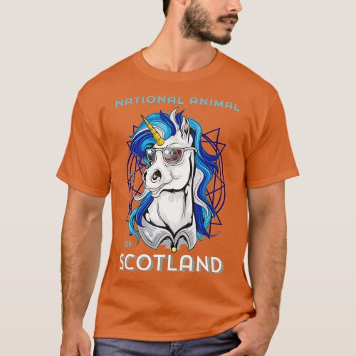 Scottish Unicorn  Scotland Coat of Arms Rugby  T_Shirt