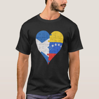 Scottish Venezuelan Flag Heart T-Shirt