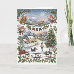 Scottish Village Christmas Card
