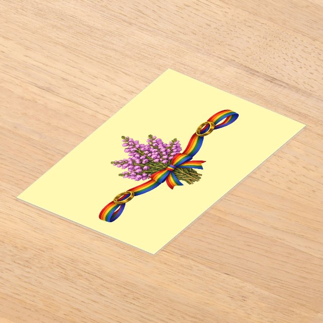 Scottish Wedding LGBTQIA+ pride celebration day  Acrylic Invitations (Laydown)