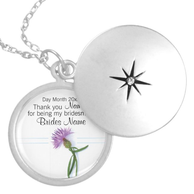 Scottish Wedding Souvenirs, Gifts, Giveaways Locket Necklace (Front)