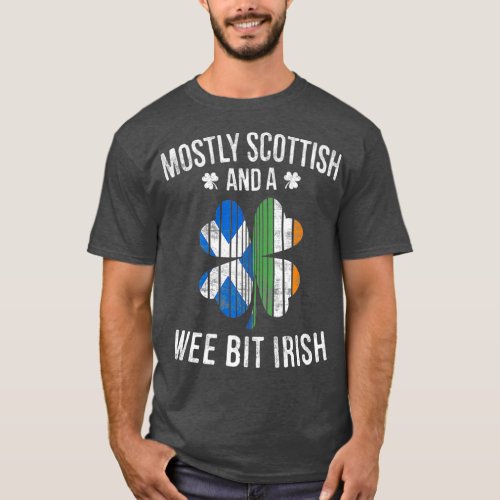 Scottish Wee Bit Irish Scotland St Patricks Day T_Shirt