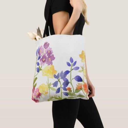 Scottish Wild Flowers Watercolour Tote Bag
