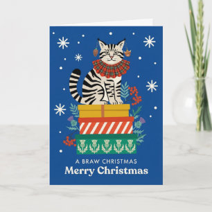 Scottish Wildcat Christmas Card