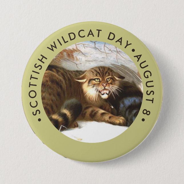 Scottish Wildcat Day Button (Front)