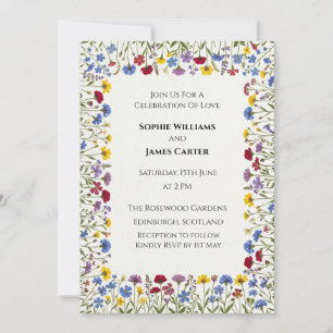 Scottish Wildflower Wedding Invitation