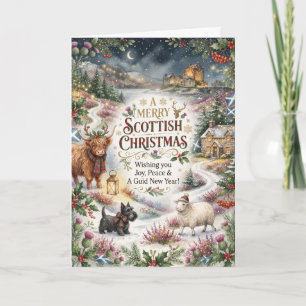 Scottish Woodland Christmas Card
