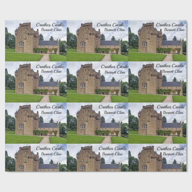 ScottishBurnett Clan Crathes Castle Wrapping Paper (Flat)