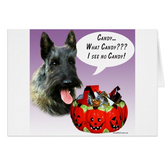 ScottishTerrier Halloween Candy Cards (Front Horizontal)