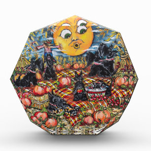 ScottishTerrier Halloween Picnic Acrylic Award