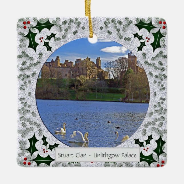  ScottishvStuart Clan's Linlithgow Palace Xmas Ceramic Ornament (Front)