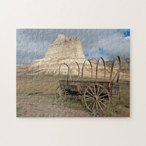 Scotts Bluff in present day Nebraska Jigsaw Puzzle