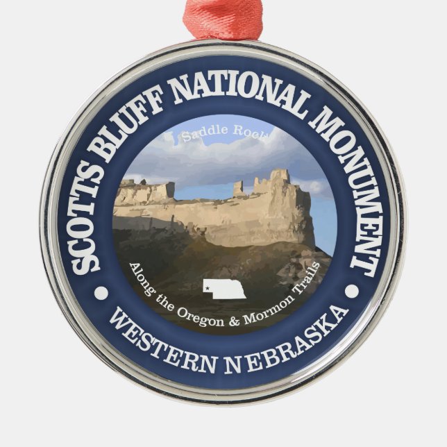 Scotts Bluff National Monument Metal Ornament (Front)