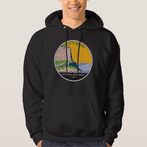 Scotts Bluff National Monument Nebraska Vintage  Hoodie