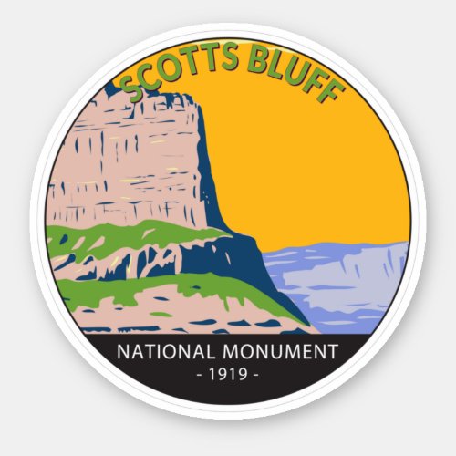 Scotts Bluff National Monument Nebraska Vintage Sticker