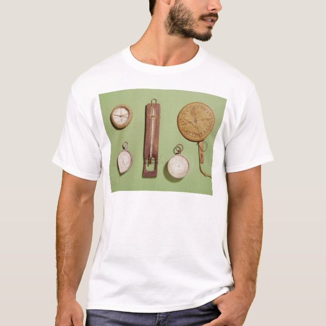 Scott's compass, thermometer, sundial, T-Shirt (Front)