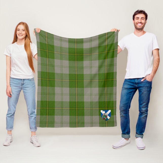 Scotts Cunningham Dress Green Dancers Tartan Plaid Fleece Blanket (In Situ)