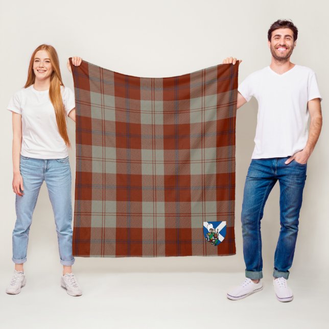 Scotts Davidson Dress Dancers Tartan Plaid Fleece Blanket (In Situ)