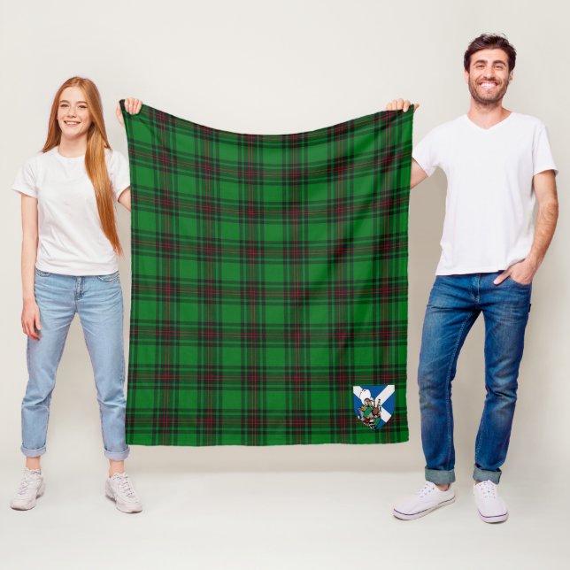 Scotts Ged Tartan Plaid Fleece Blanket (In Situ)