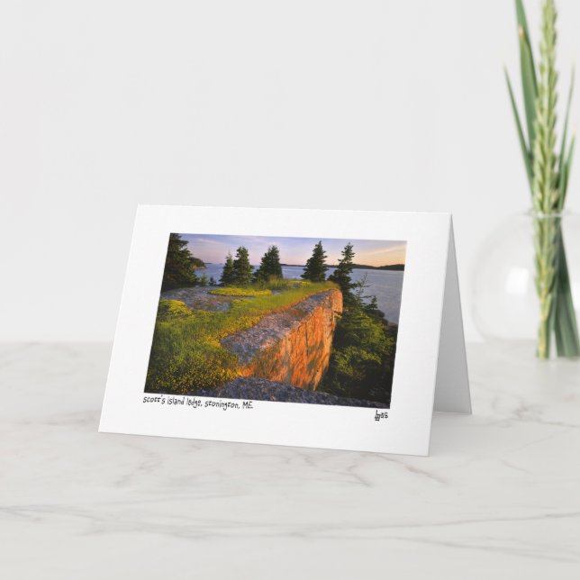 Scott's island ledge photo card (Front)