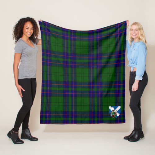 Scotts Lockhart Modern Tartan Plaid Fleece Blanket