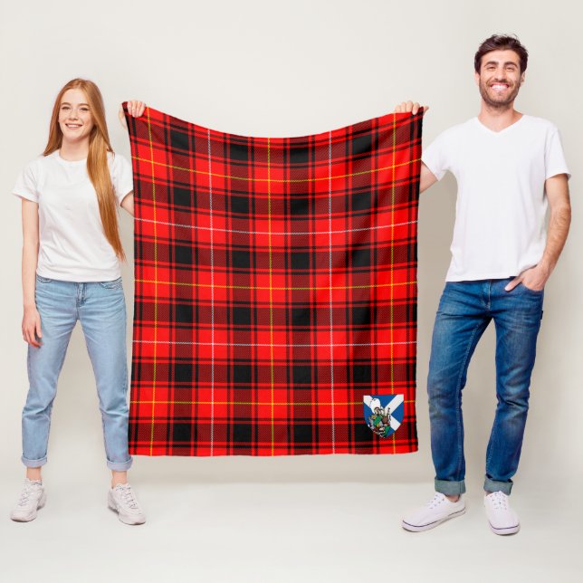 Scotts MacIntyre Modern Tartan Plaid Fleece Blanket (In Situ)