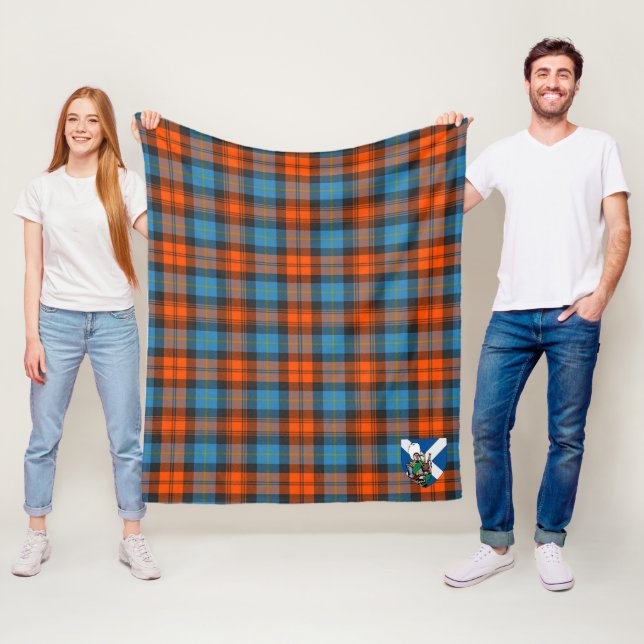 Scotts MacLachlan Ancient Tartan Plaid Fleece Blanket (In Situ)