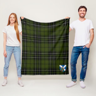 Scotts MacLean Hunting Tartan Plaid Fleece Blanket