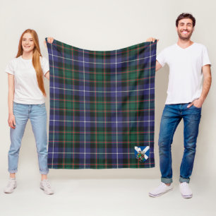 Scotts MacRae Modern Tartan Plaid Fleece Blanket