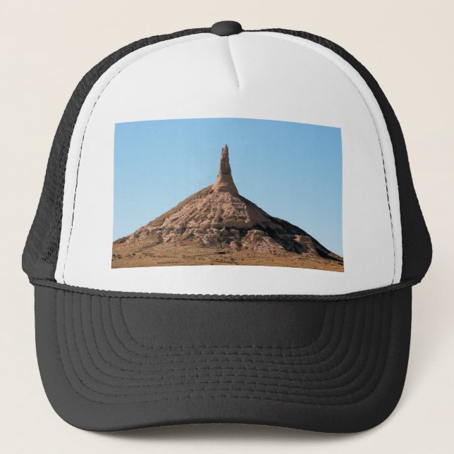 Scottsbluff Nebraska Chimney Rock Spire Trucker Hat (Front)