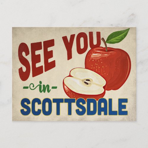 Scottsdale Arizona Apple _ Vintage Travel Postcard