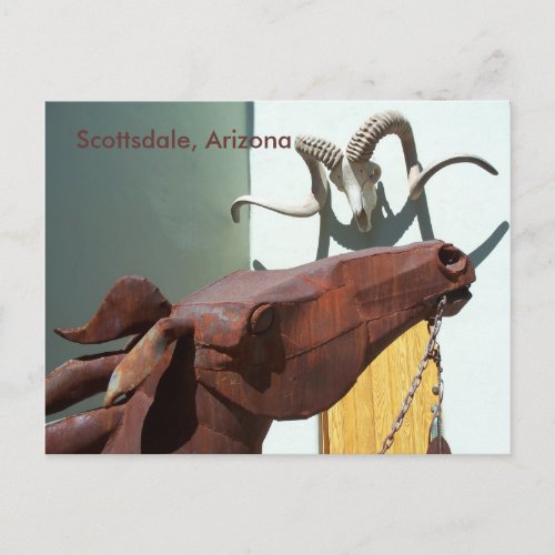 Scottsdale Arizona Arts District PostCard Photo AZ
