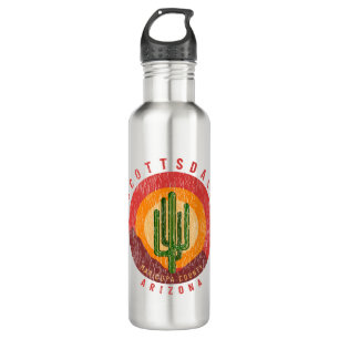 Scottsdale Arizona Cactus Mountains Stainless Steel Water Bottle