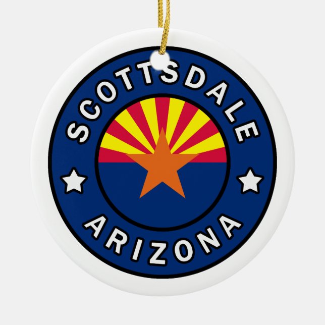 Scottsdale Arizona Ceramic Ornament (Front)
