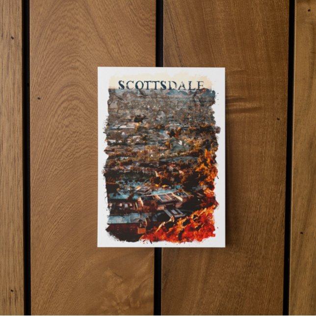 Scottsdale Arizona City View Postcard (scottsdale arizona postcard)