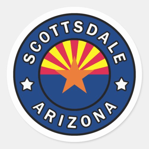 Scottsdale Arizona Classic Round Sticker