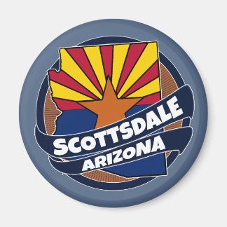 Scottsdale Arizona flag burst magnet