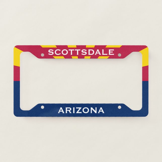 Scottsdale Arizona Flag   License Plate Frame (Front)