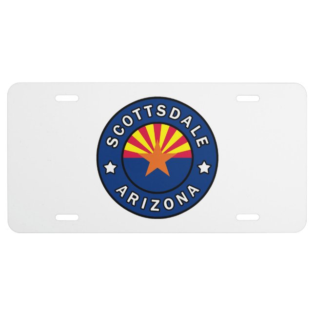 Scottsdale Arizona License Plate (Front)