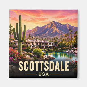 Scottsdale Arizona Sonoran Desert Mountain Travel  Magnet