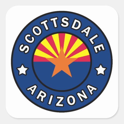 Scottsdale Arizona Square Sticker
